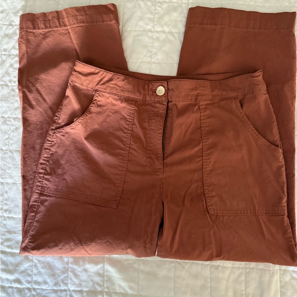 Nicole Miller Terracotta Wide-legged Pants